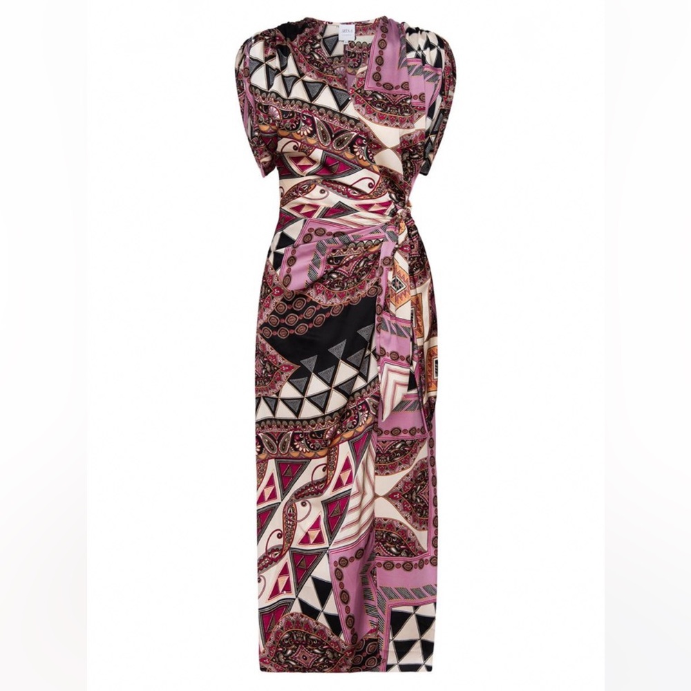 MISA Los Angeles Patchwork Dress